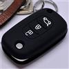 mt key Coperchio di protezione in silicone nero per chiavi auto compatibili con Renault Twingo Clio Smart Forfour