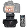 Andoer Testa inclinabile motorizzata,Pan Tilt Camera Mount 360° Testa di treppiede panoramico 100M Telecomando 9 Velocità con Phone Clip per DSLR Cameras, Camcorder, Smartphone, Tripod