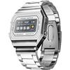 Mediawave Store - Smartwatch I6 Multifunzione Schermo 2,4 cm, GPS, Contapassi, Monitor Sonno, Waterproof IP68 - Sport e Fitness (Argento)