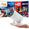 Astarama Mini Proiettore, 4K Videoproiettore Full HD, Proiettore Portatile Correzione Trapezoidale Automatica, 2.4/5G WiFi Bluetooth 5.0, Android 11.0, Schermo da 130",Rotazione di 180 Gradi
