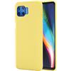 BRAND SET Cover per Motorola Moto G 5G Plus, Custodia Silicone Liquido con Rivestimento in Tessuto in Microfibra Custodia Soft Touch per Motorola Moto G 5G Plus-Giallo