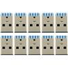 TAODAN 10pcs USB 3.0 maschio connettore porta jack a saldare riparazione USB adattatore di ricambio connettori presa