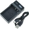vhbw caricatore USB-C compatibile con Kodak Pixpro S-1, AZ651 Astro Zoom, AZ651, S1 camera + cavo USB-C + LED