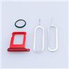 Generic Per iPhone 14/14 Plus SIM Card Tray Slot Holder di ricambio, (versione singola scheda) con anello di tenuta in gomma impermeabile + vassoio SIM Pin aperto espulsione rosso