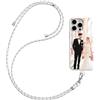 HBRYXJ Cover Personalizzata con Cordino per iPhone 15 Pro Max, Personalizzate Custom Case con Foto e Test, Custodia con Laccio Tracolla Cellulare Regolabile e Rimovibile Cordino (Multicolore)