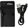 vhbw caricatore USB-C compatibile con Nikon Coolpix 4300, 5000, 4500, 5700, 5400, 775, 800 camera + cavo USB-C + LED