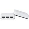 LOYALTY-SECU USB Network Print Server 3 porte WiFi per più stampanti USB Bianco