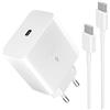 Generico Caricabatterie rapido USB C Sumsamg da 45 W con cavo da 1M per Samsung Galaxy S25, S24, S23, S23+ /S23 Ultra /S22/S21/S20/Note20/A73/A53/S10 Adattatore di ricarica con spina di tipo C