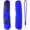 Hesupy Custodia protettiva in silicone per telecomando TV LG MR21GA, MR21GN, MR21GC, MR22GA, MR22GN, MR22GC, MR23GA, MR23GN, MR23GC, antiscivolo, antiurto, con cordino (blu)