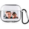 QIHENGPLUS Cover personalizzata per foto Compatibile con Apple AirPods 4, copertina morbida personalizzata con la tua immagine e testo (Chiaro)