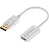 Techly 309814 Adattatore Attivo DisplayPort 1.2 Maschio HDMI Femmina 4K 30Hz 15cm Bianco Bianco