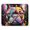 LLONGKT Tappetino per mouse da gioco con bulldog francese graffiti (25 x 30 cm), tappetino per mouse impermeabile, con base antiscivolo e bordo cucito, per ufficio/gaming