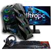 NitroPC - Pack Nitro | PC Gaming completo (Intel Core i9 14900K 24/32 6.0GHz, RTX 5070 Ti 16GB 3X, RAM 32GB RGB, M2 2TB, W11 PRO | WiFi, monitor curvo 27, tastiera, mouse, cuffie) PC fisso