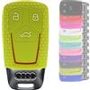 mt key Custodia protettiva in silicone per portachiavi per auto verde mela compatibile con AUDI A4 A5 A6 A7 TT Q2 Q5 Q7 A8 Q8
