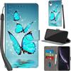 PHINIENLAND Cover per iPhone XR custodia portafoglio Turquoise | 3 scomparti carte, 1 tasca banconote, Chiusura magnetica, Supporto, Pelle PU flip cover per iPhone XR