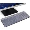 iKammo Copertura per tastiera Logitech MK470 Slim Wireless Keyboard & Logitech K580 K585 Slim Multi-Device Wireless Keyboard Cover Skin, Logitech MK470, accessori per tastiera, trasparente