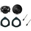 Superauto hi-fi Kit 2 Casse Pioneer TS-G1020F Coassiale a 2 vie da 10cm 210 W FIAT Punto Evo Punto 199 dal 2005 Grande Punto con Supporti Altoparlanti Predisposizione Posteriore Alta qualità