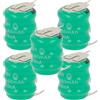 vhbw 5x NiMH Batteria a bottone di ricambio 3 pin tipo V80H 80mAh 3,6V compatibile con batterie compatibile con modellismo, luci solari ecc.