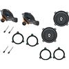 Superauto hi-fi Kit 6 casse completo Hertz Altoparlanti 13 cm + supporti casse compatibile con Renault Megane III dal 2009 anteriore e posteriore