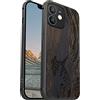 Carveit Custodia in Legno per iPhone 12 mini Cover magnetico [Legno nero] Ricarica Compatibile con 12 mini MagSafe Custodia Paraurti Robusto TPU (La grande onda al largo di Kanagawa)