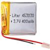 Liter energy battery Batteria 453030 LiPo 3.7V 400mAh 1.48Wh 1S 5C Liter Energy Battery per l'elettronica Ricaricabile Telefono Portatile Smartwatch Orologio GPS - Non adatto per Radiocomando 32x30x5mm (400mAh|453030)