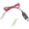 MCAOAL Eliminatori di batterie USB 3A sostituiscono kit da 5 V a 3 V convertitori di alimentazione 2 cavi di collegamento 3A (2AAA-3V) cavo USB di ricambio senza batteria