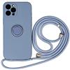Rokmym Cover per iPhone 11 Pro con cordino in silicone con anello girevole a 360 gradi Cover TPU Bumper Cover iPhone 11 Pro [Cordino regolabile] Cover iPhone 11 Pro