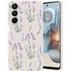 Guxira Cover Protettiva per Samsung Galaxy A55 5G, Carino Floreale Design Custodia Antiurto Silicone Cover Antipolvere Protettiva Case per Galaxy A55 - Lavanda