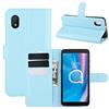 Fertuo Cover Alcatel 1B 2020/2021, Custodia Portafoglio Cover a Libro in Pelle Flip Case con Silicone Bumper, Fibbia Magnetica, Porta Carte, Kickstand, per Alcatel 1B 2021, Blu