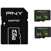 PNY Twin Pack Micro SD 2 X 64