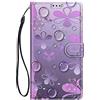 Choeeu ChoosEU Cover per Samsung Galaxy A34 5G Custodia in Pelle Portafoglio Flip Case Elegante Disegni Antiurto Protettiva per Ragazze Donne Cover a Libro Stand Galaxy A34 5G - Viola