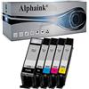alphaink 5 Cartucce d'inchiostro nere compatibili con CANON PGI-570XL CLI-571XL per stampanti CANON PIXMA TS8050 TS8051 TS8040 TS8052 TS8053 TS9040 MG6851 TS9050 MG6800 TS6052 (5 Cartucce)