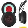 Geekria QuickFit Protein pelle di ricambio per auricolari MPOW HC5, HC6, cuscinetti auricolari per cuffie e auricolari (nero)