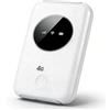 Sxhlseller Hotspot Mobile 4G LTE Modem Hotspot WiFi 5G sbloccato, 300 Mbps, slot SIM integrato, batteria da 3200 MAh, fino a 10 dispositivi, per viaggi, WiFi in auto (bianco)