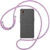 Sewutoyu Custodia Collana per Cellulare Compatibile con Samsung Galaxy XCover 7 - Cover Silicone TPU Protettiva Trasparente - Custodia indossabile per Collo - Case a Tracolla con Cordina, Unicorno