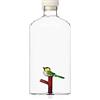 Ichendorf Milano Bottiglia con Uccellino | Collezione Animal Farm | 115 cl | Vetro Borosilicato | Fatto a Mano