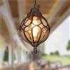 LIUNIAN LIUNAIN Lampade a sospensione vintage Plafoniere da esterno impermeabili Lampade a sospensione in alluminio industriale in vetro per portico, corridoio, villa, interno, E27