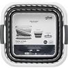 5 five simply smart 5five - Cesto de Ropa plegable de 40 l - Dos asas cómodas - Cesto retráctil - Gran capacidad - Gris y Blanco