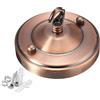 perfk Plafoniera a rosone a soffitto Lampadario in ferro vintage Lampada da soffitto con base per montaggio a soffitto Lampada a sospensione a soffitto, Bronzo rosso