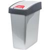 keeeper Cestino Premium con Coperchio Basculante, Soft Touch, 25 L, Magne, Argentato