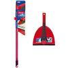 Vileda DuActiva 160496 - Set 2 in 1 con Scopa e Paletta, 14,1 x 29,4 x 81 cm, Colore: Rosso/Nero