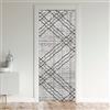 Loussiesd Tenda per porta geometria per bambini per porta privacy 86 x 203 cm strisce geometriche linee armadio copertura porta tenda moderna arte astratta divisorio tenda copertura bianco beige trattamenti fi