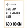 Estancia Cornice 60x80 cm in Legno di Rovere con Vetro Plexi Infrangibile | Portafoto Modern Grande 80x60 cm | per Foto da Parete