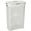 Curver Porta Biancheria Rettangolare Rattan con Coperchio 40L Curver,Crema/Avorio