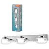 LEDVANCE ORBIS Flame lampada da parete e soffitto con LED, cromo, 16,5W, 1050lm, 3000/4000K,(bianco freddo/bianco caldo), protezione IP44 contro corpi estranei e spruzzi d'acqua