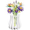 Lenkyin Kit di vasi in legno per rose Lego, fiori di ciliegio, girasole, tulipani, narcisi, loto, grazioso vaso di fiori per bouquet Lego, decorazione per la casa, per donne e adulti (bianco)