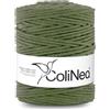ColiNea, cordoncino in cotone con anima in cotone, intrecciato, 5mm, 100m (Khaki, 200m)