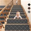 JIABOOK 15 tappetini per scale in legno, 20,3 x 76,2 cm, adesivi per gradini delle scale, antiscivolo, riutilizzabili, per bambini, anziani e animali