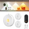 MEKKLEON Illuminazione a LED senza fili con telecomando, batteria ricaricabile da 2000 mAh, 3 temperature di colore dimmerabili, luce per armadio, mobile da cucina (bianco, 3 pezzi)
