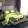 Loussiesd Set di biancheria da letto per ragazzi e ragazze con motivo di panda gigante e bambù verde, con 1 lenzuolo piano + 1 lenzuolo con angoli + 1 federe, per letto singolo